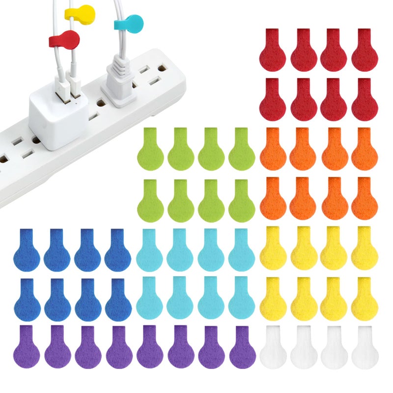 Wrap-It Storage - Mini Multi-Color Cable Labels (60 Pack) - Colorful Charger & Wire Labeler - Image 1